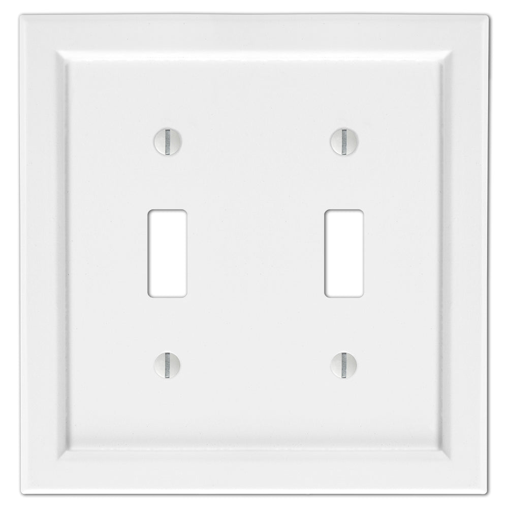 Placa de pared de composite blanco Shaker con 2 palancas
