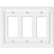 Placa de pared de 3 balancines de composite blanco Shaker