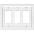 Placa de pared de 3 balancines de composite blanco Shaker