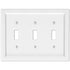 Shaker White Composite - 3 Toggle Wallplate
