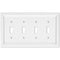 Placa de pared de 4 palancas de composite blanco Shaker