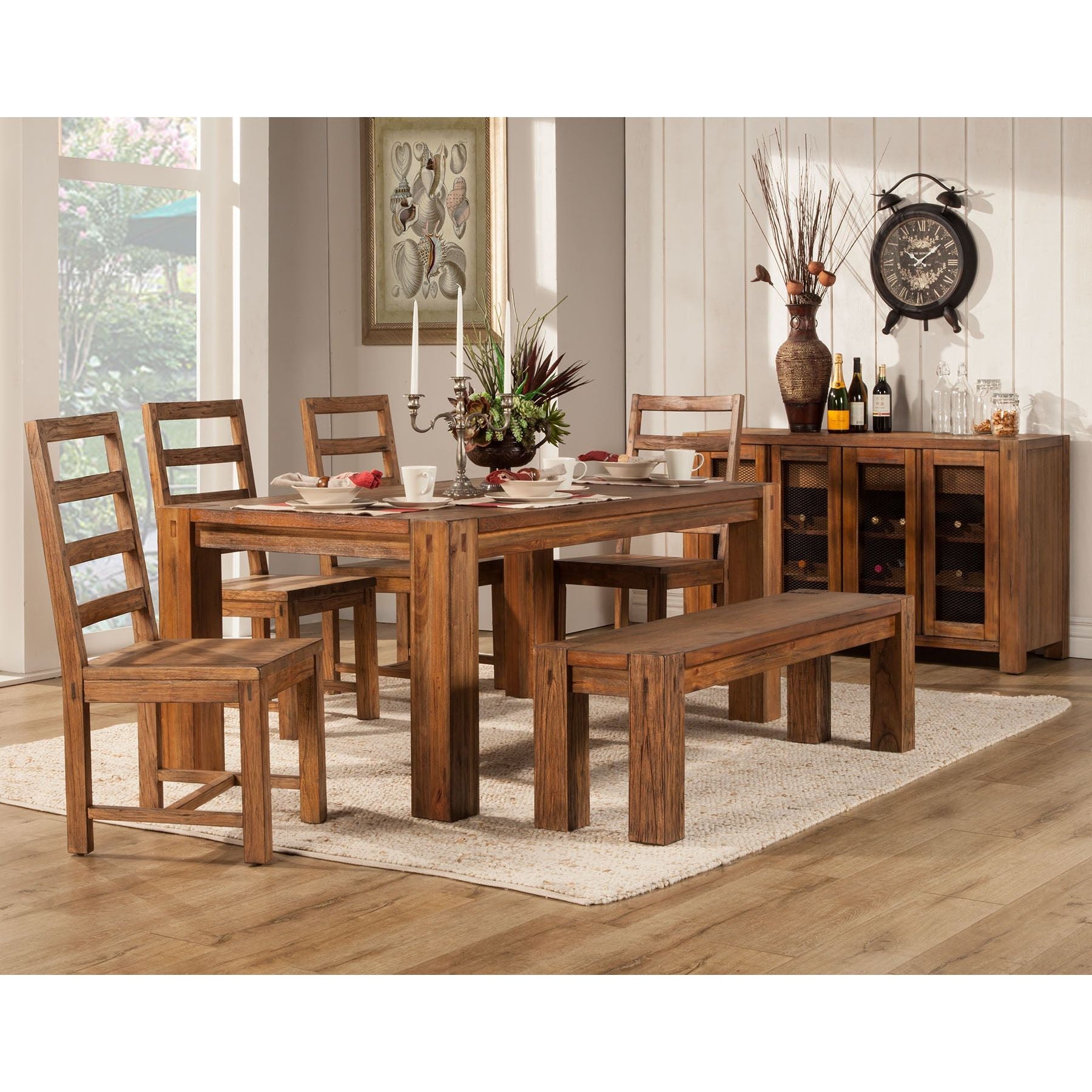 Servidor Shasta, madera recuperada natural