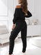 Up-to-date Black Beaded Jogger Set