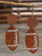 Shimmering Rugby Rhinestone Drop Earrings
