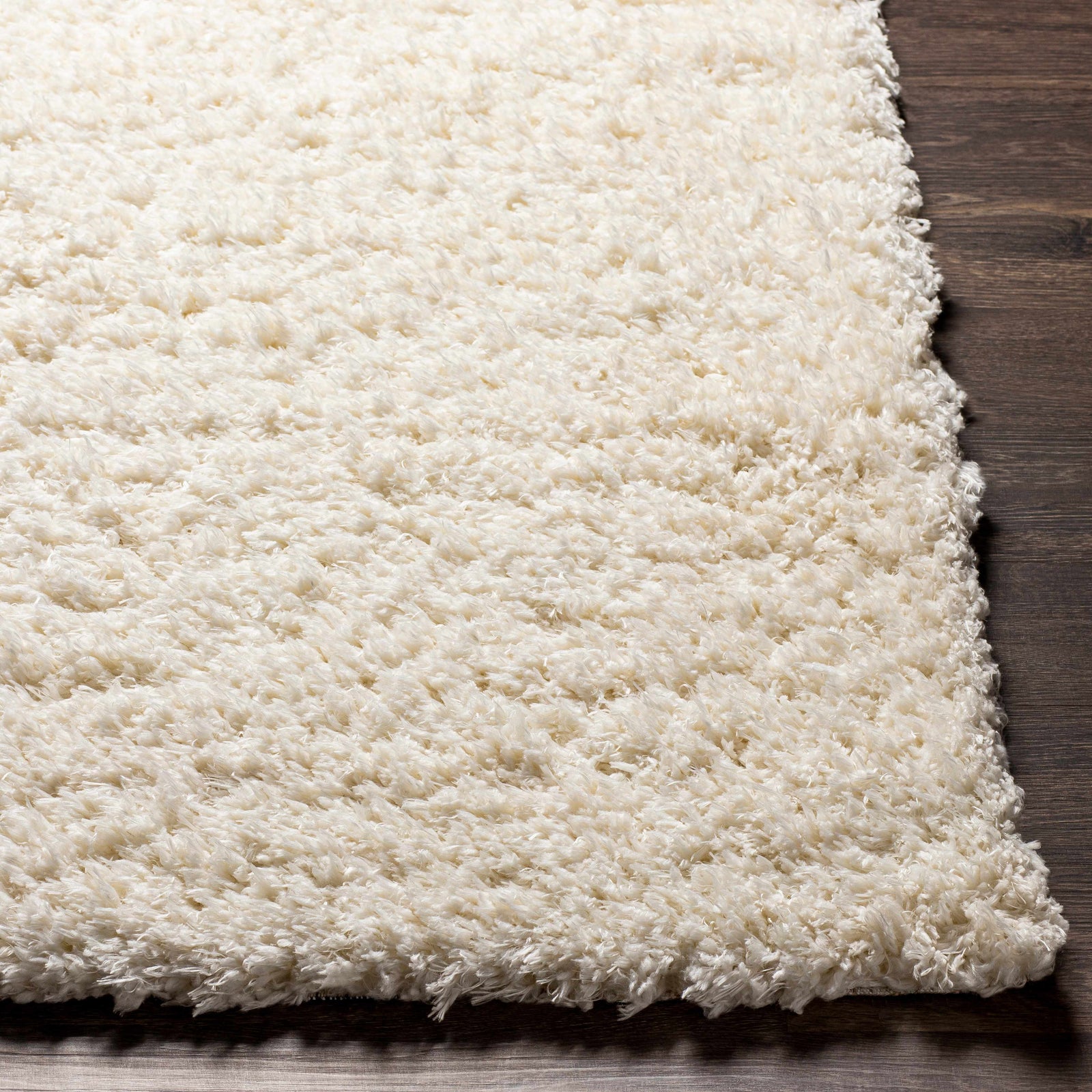 Alfombra de felpa color crema liso Siari