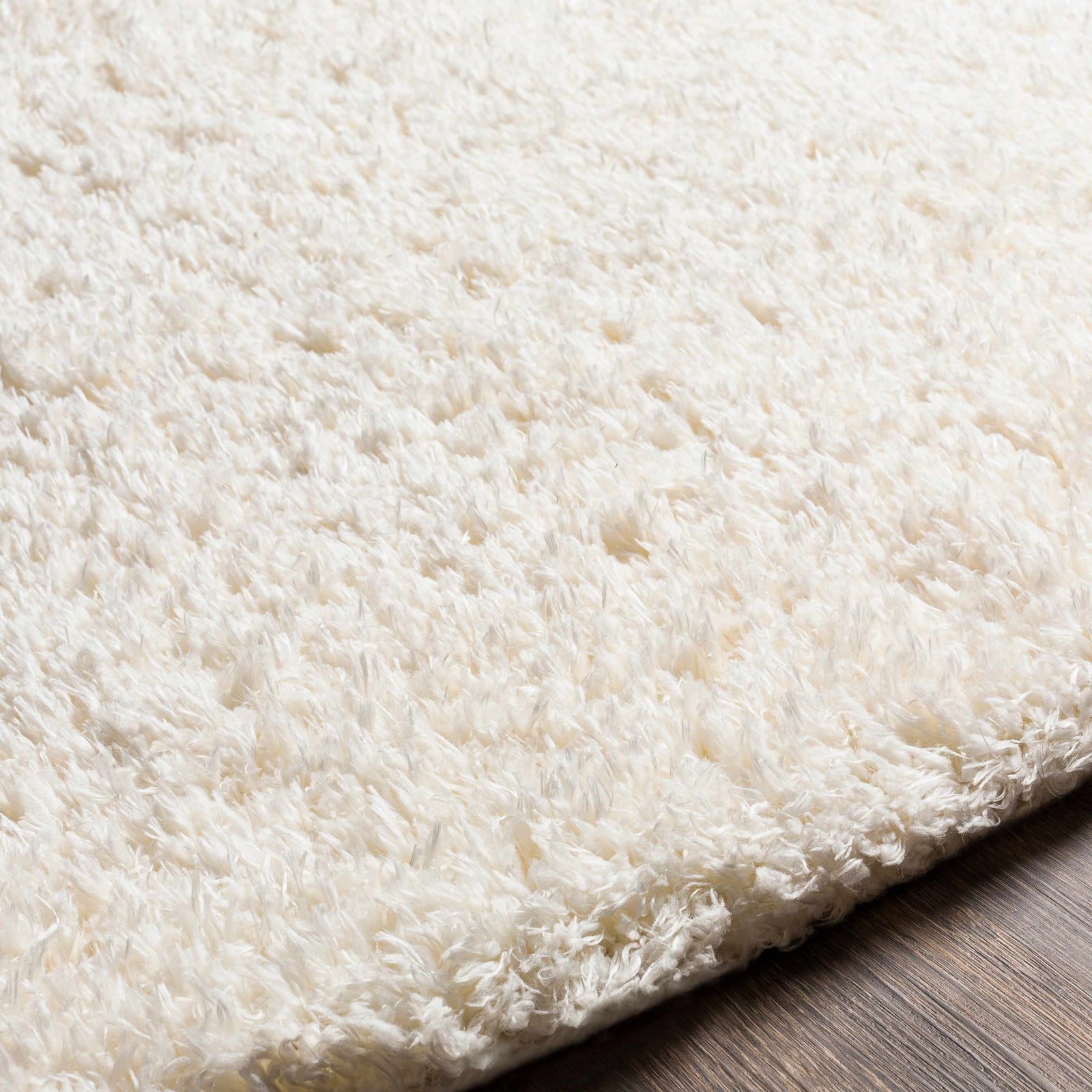 Alfombra de felpa color crema liso Siari