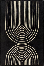 Fuat Black Wool Rug