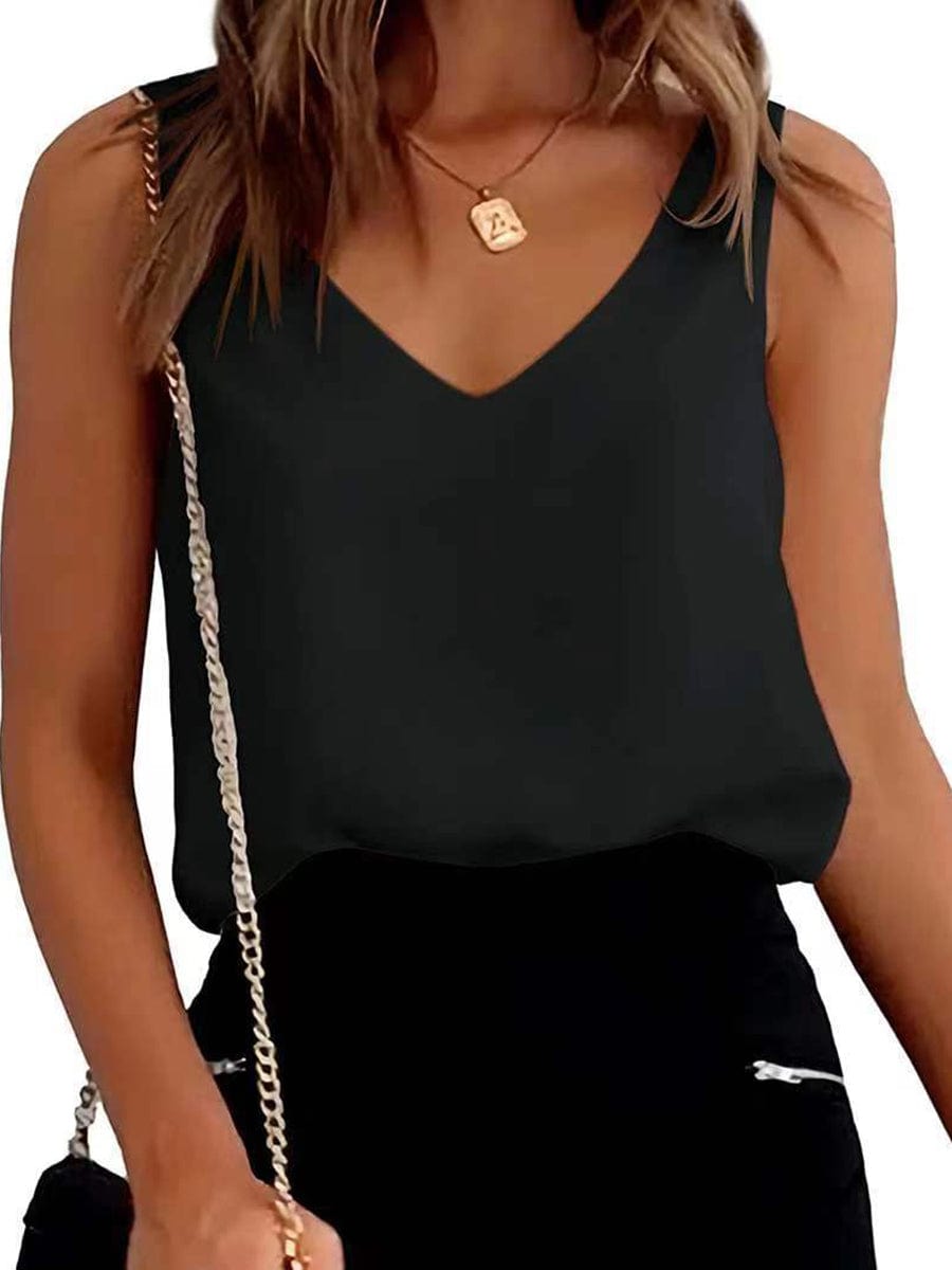 Elegant Knot Detail Sleeveless Blouse