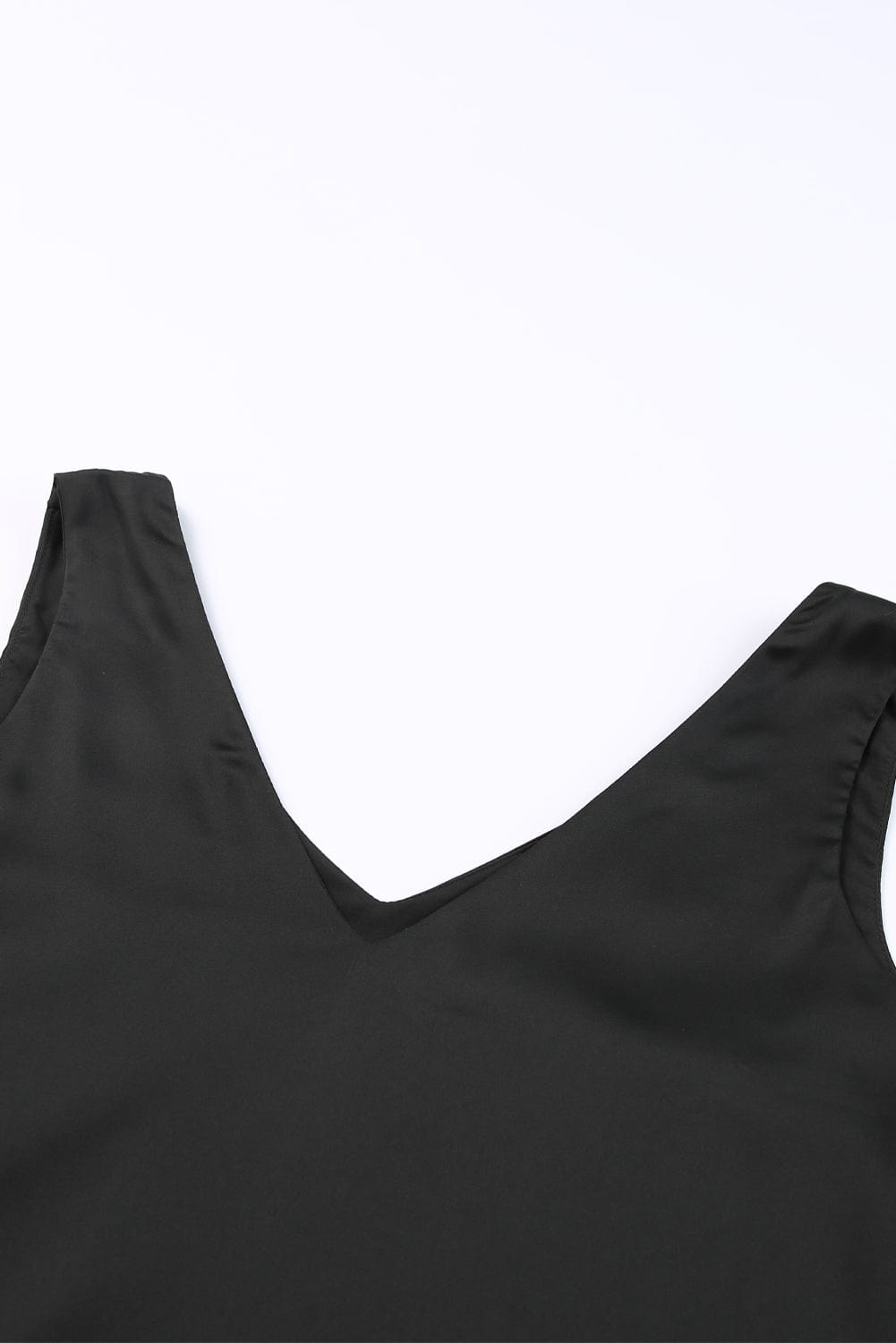 Women's Fashion V Neck Knotted Shoulder Sleeveless Blouse