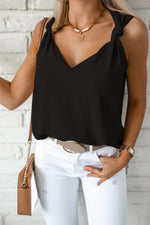 Elegant Knot Detail Sleeveless Blouse