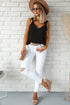Women's Fashion V Neck Knotted Shoulder Sleeveless Blouse