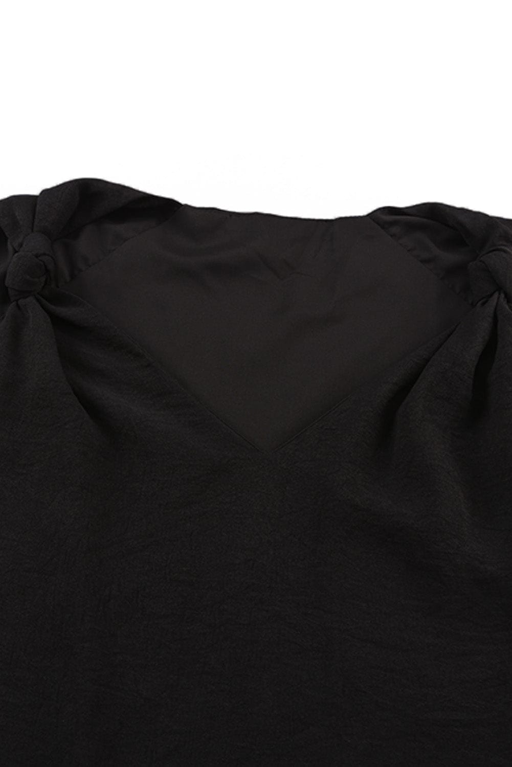 Women's Fashion V Neck Knotted Shoulder Sleeveless Blouse