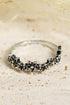 Bohemian Turquoise Rhinestone Ring Collection - Set of 8 Vintage Silver Rings