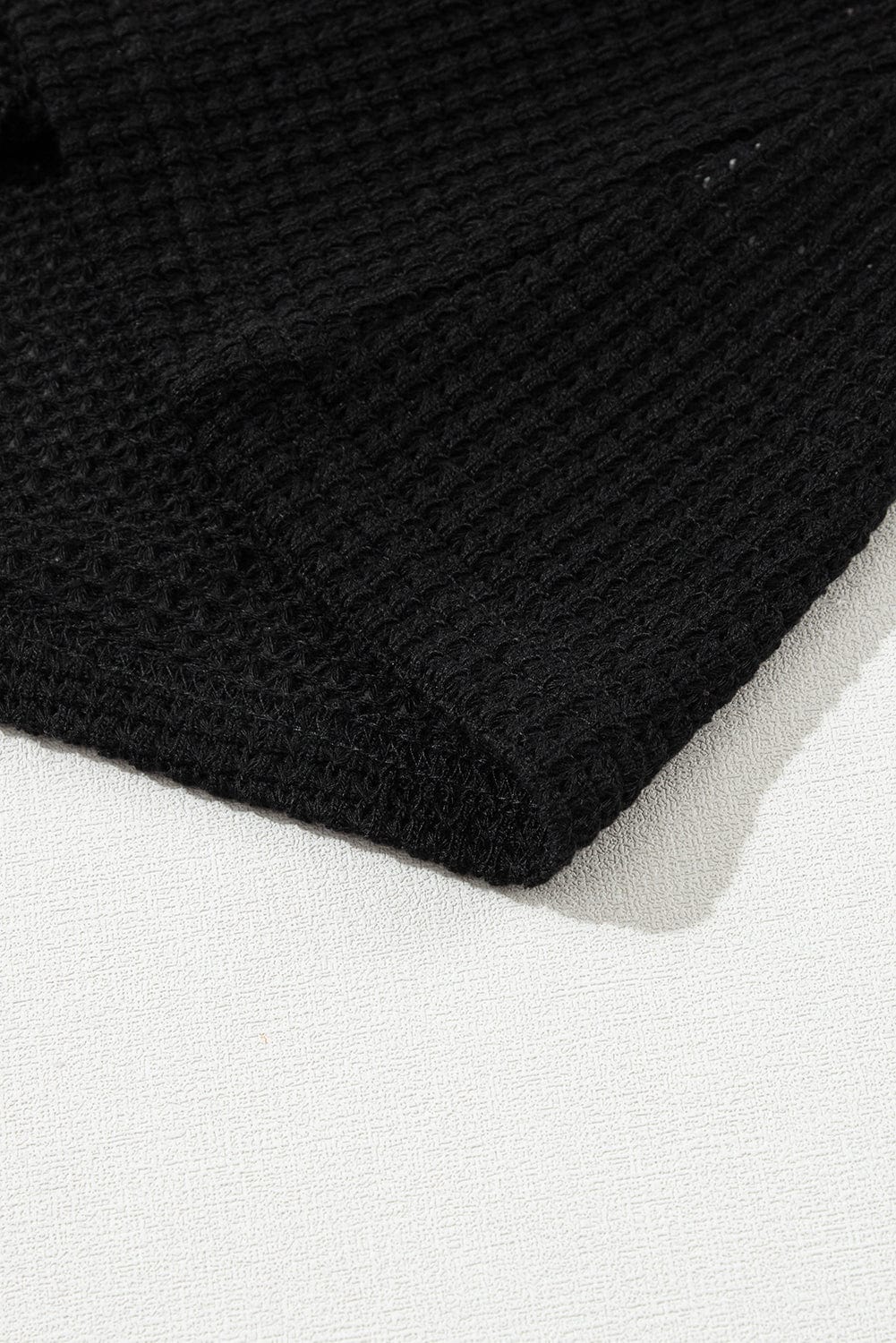 Black Scoop Neck T-Shirt with Puff Sleeves
