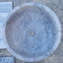 Lavabo sobre lavabo de baño de piedra natural de mármol plateado Sirius (diámetro de 16" y alto de 6")