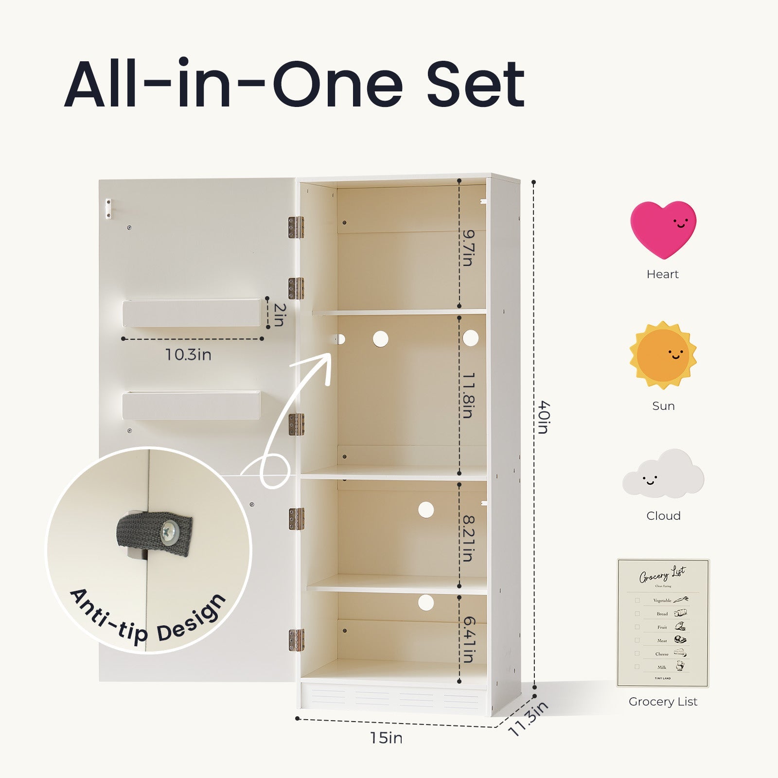 Tiny Land Cabinet Play Fridge