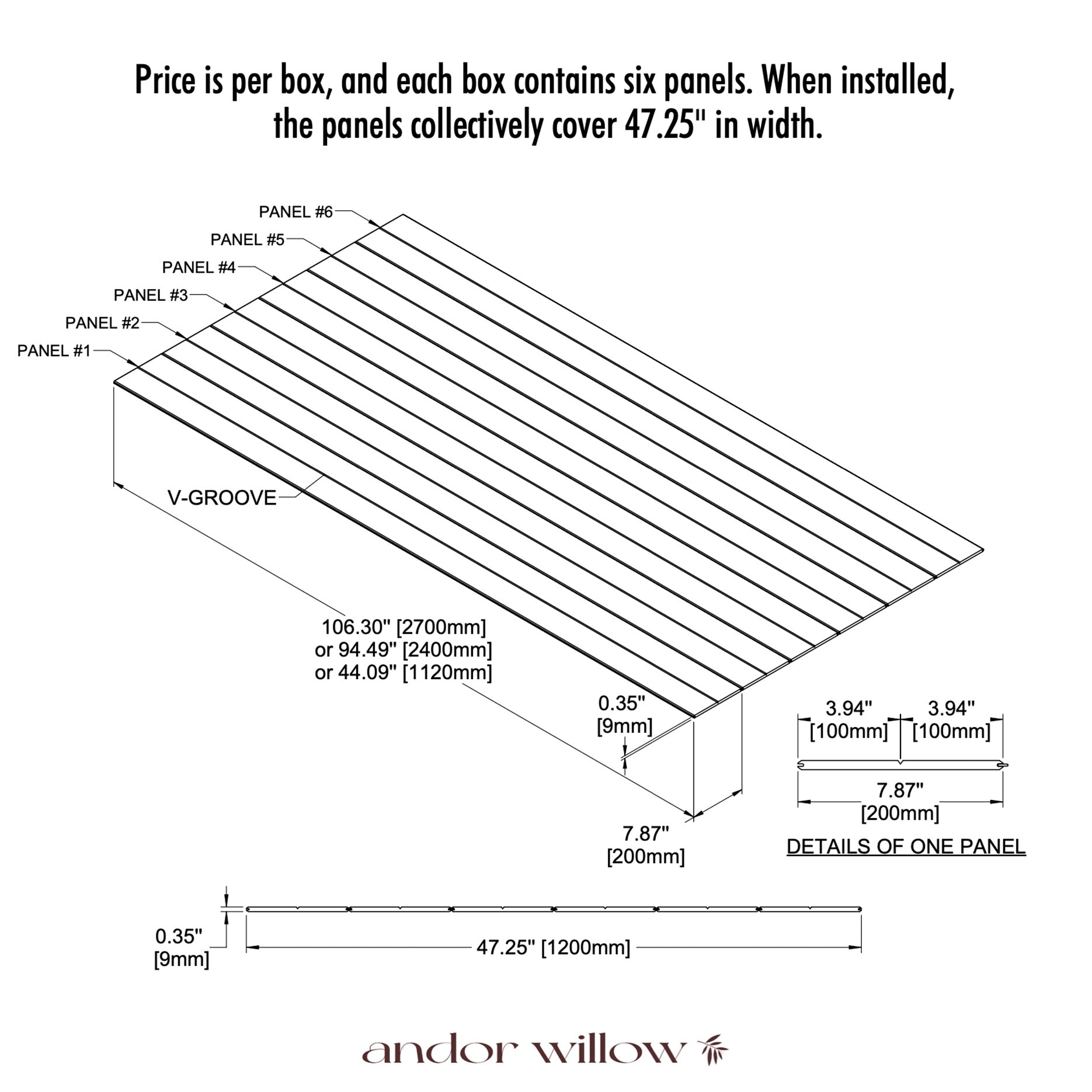 V-Groove Paintable Panels (Reversible)