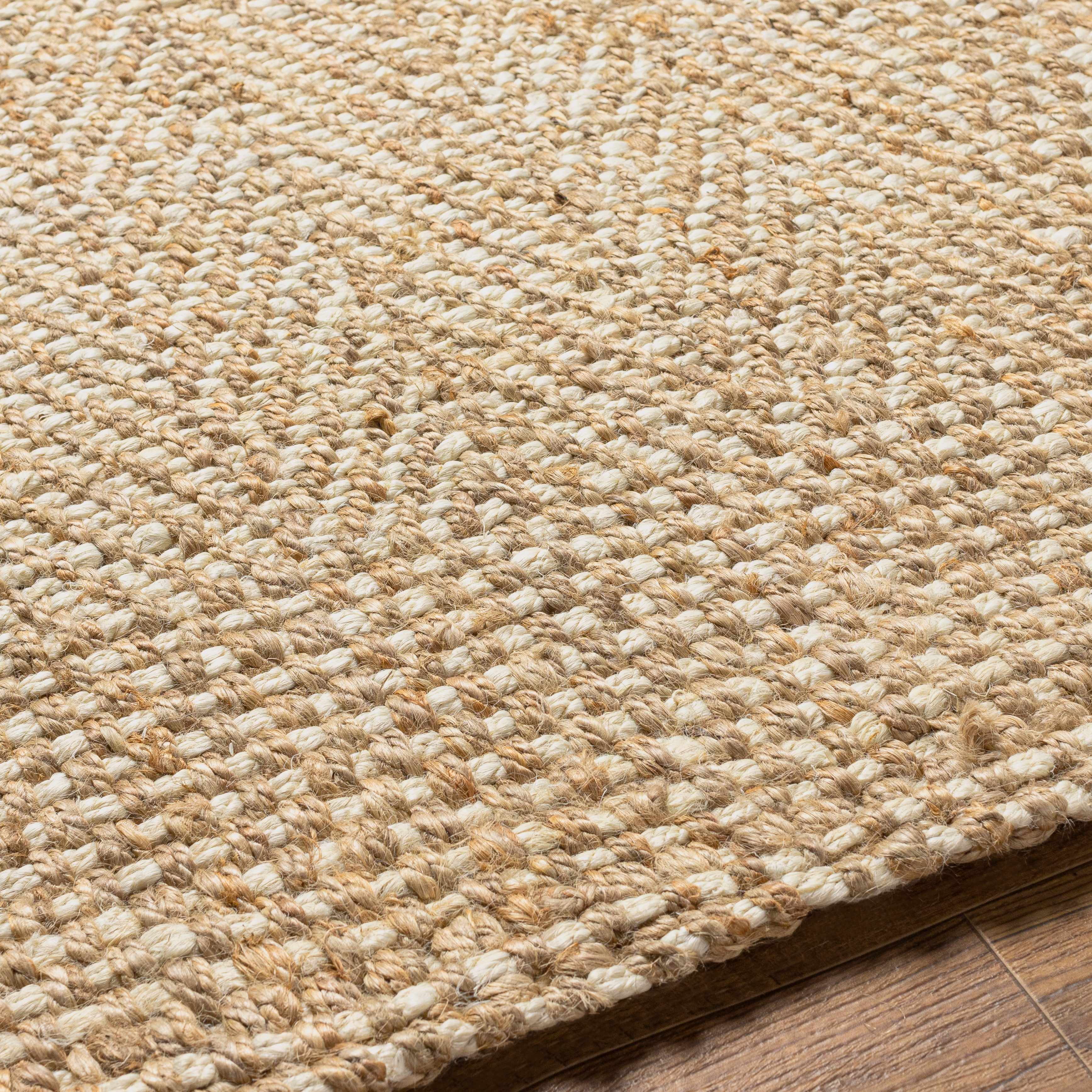 Alfombra de yute con textura natural Dinah