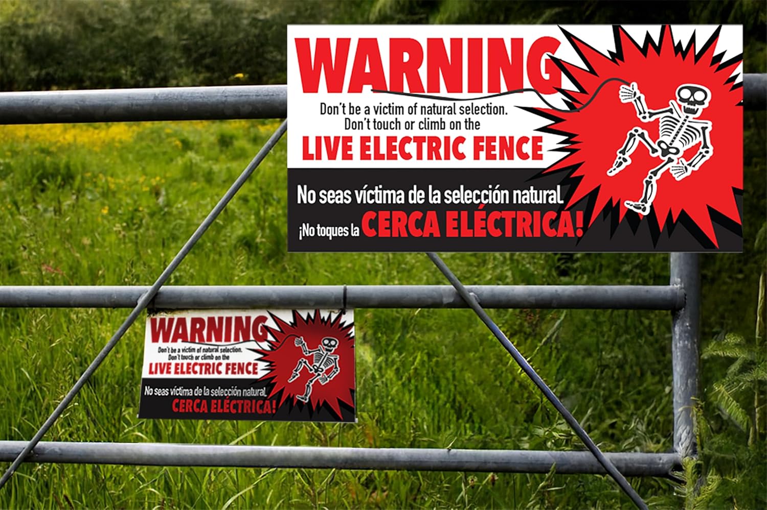 Natural Selection Electric Fence Warning Sign