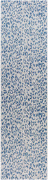 Alfombra de alto rendimiento con estampado de leopardo azul de Skipsea