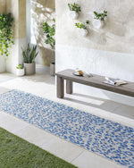 Alfombra de alto rendimiento con estampado de leopardo azul de Skipsea