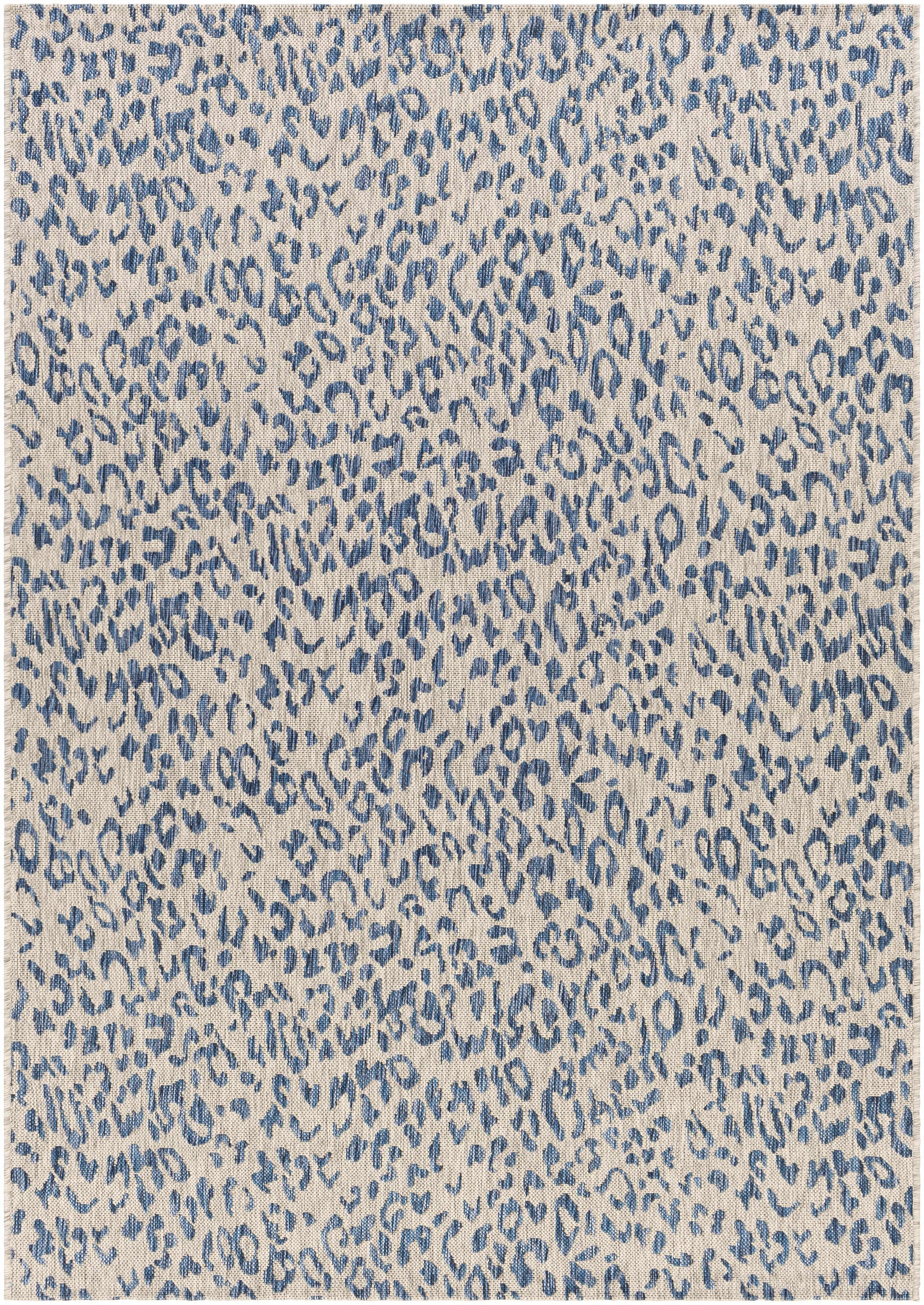 Alfombra de alto rendimiento con estampado de leopardo azul de Skipsea