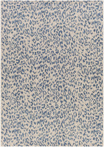 Alfombra de alto rendimiento con estampado de leopardo azul de Skipsea