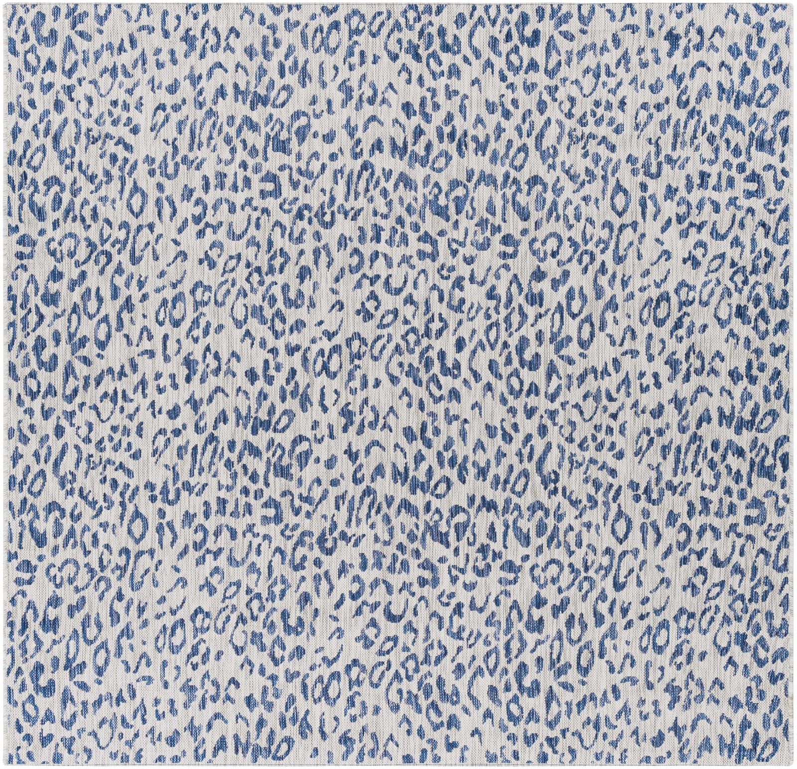 Alfombra de alto rendimiento con estampado de leopardo azul de Skipsea