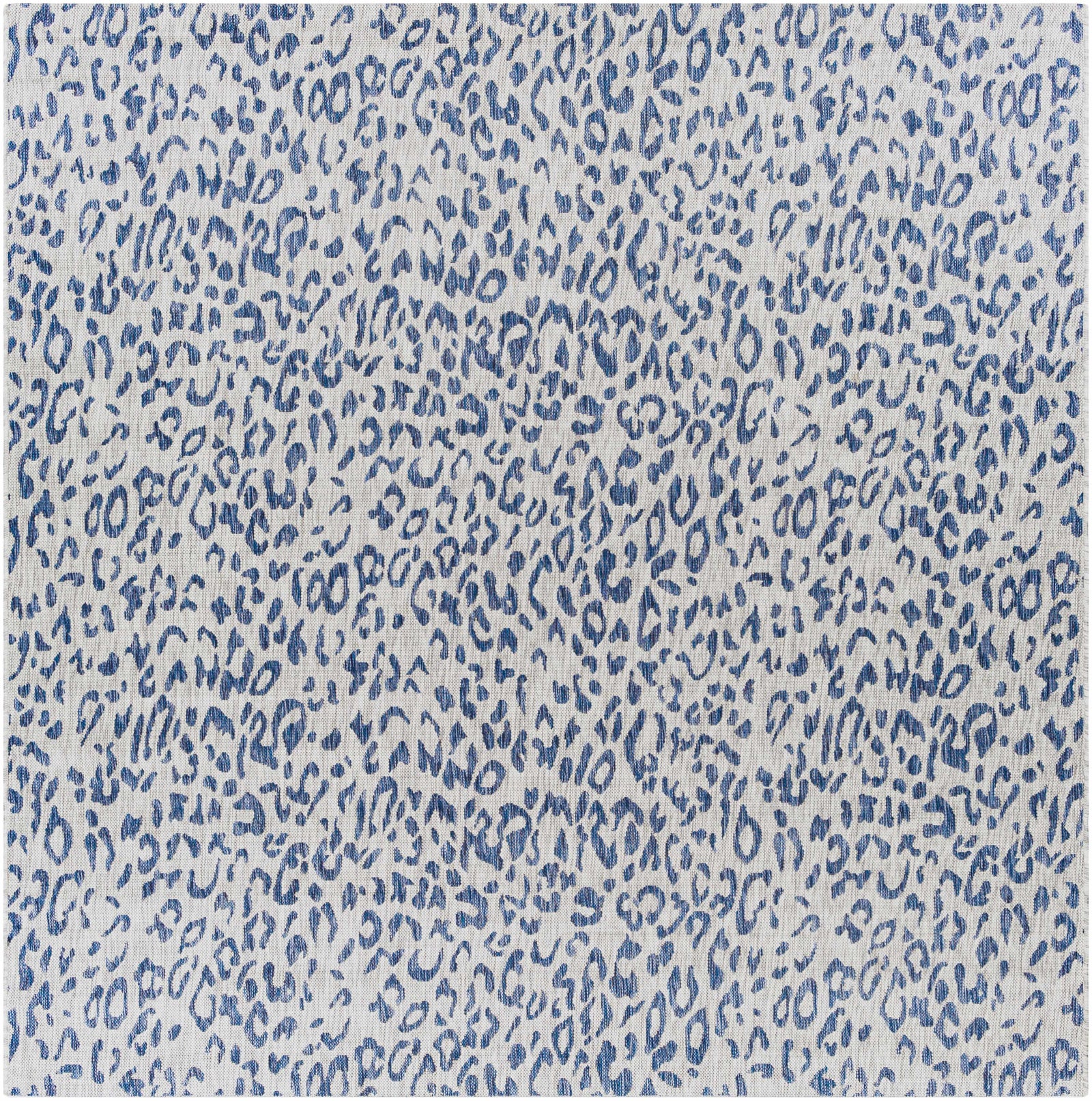 Alfombra de alto rendimiento con estampado de leopardo azul de Skipsea