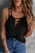 Cross Lace-up Skull Tank Top