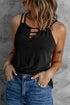Cross Lace-up Skull Tank Top