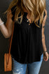 Cross Lace-up Skull Tank Top