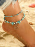 Beach Vibes Double Layered Starfish Anklet