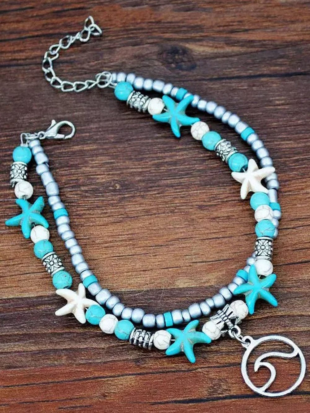 Beach Vibes Double Layered Starfish Anklet