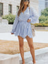 Button-Front Pleated Romper