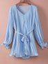 Button-Front Pleated Romper