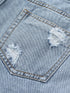 Beach Denim Shorts with Sparkling Rhinestones