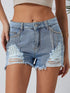 Blue Jean Shorts with Rhinestone Fringe
