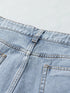 Beach Denim Shorts with Sparkling Rhinestones