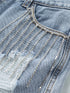 Blue Jean Shorts with Rhinestone Fringe