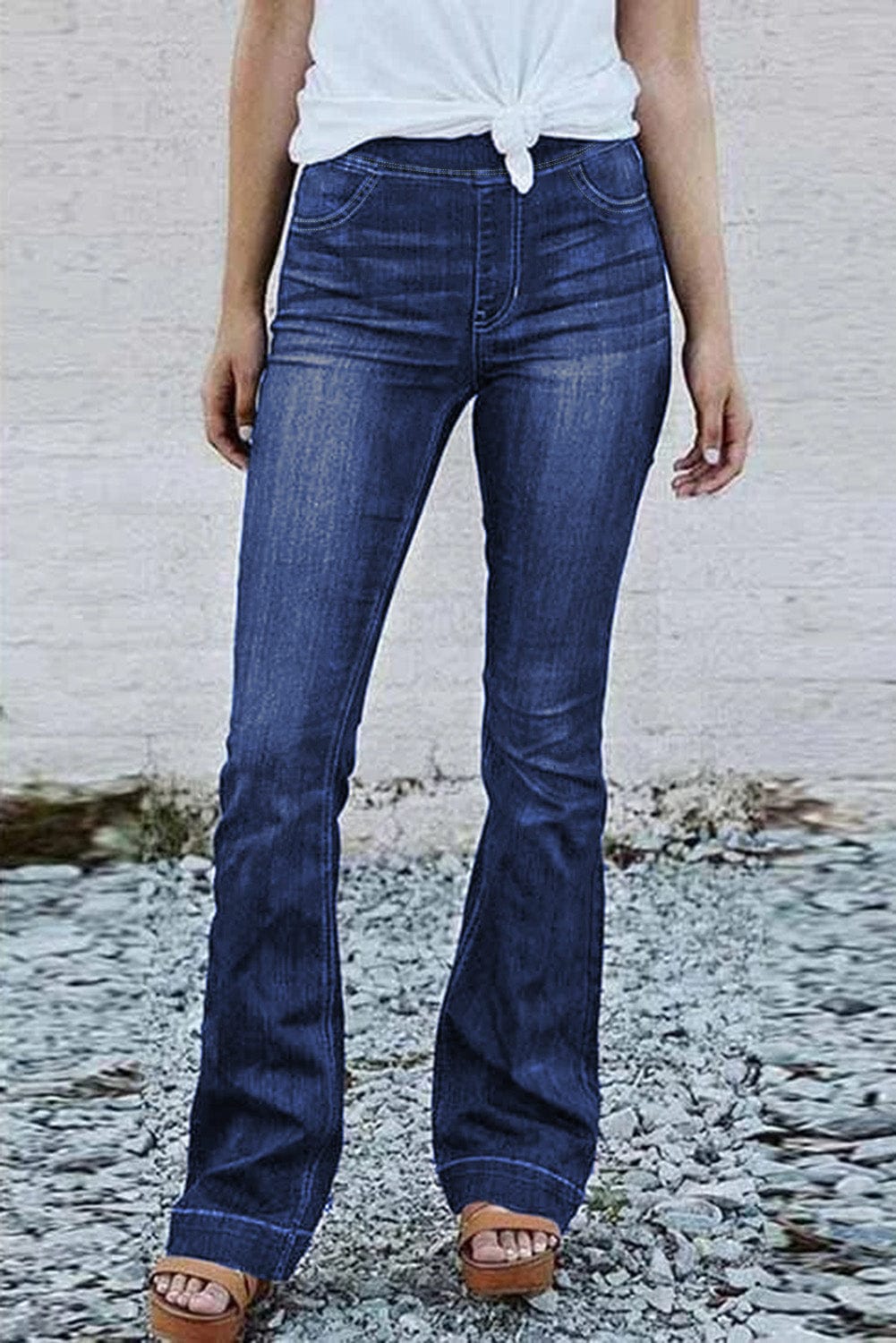Bootcut Jeans with Center Seam