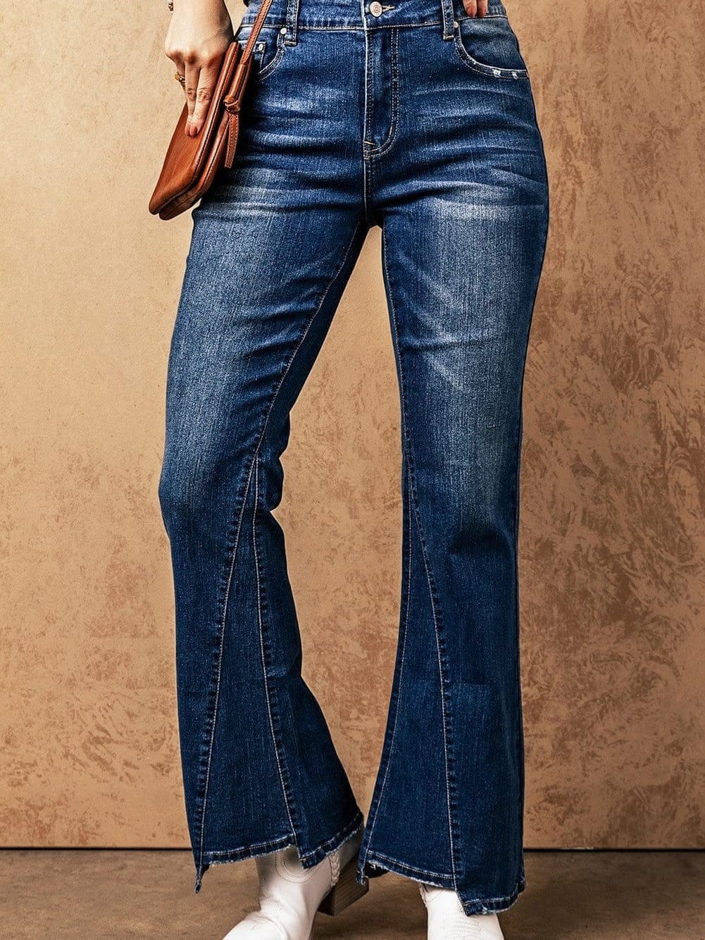 Bootcut Jeans with Center Seam