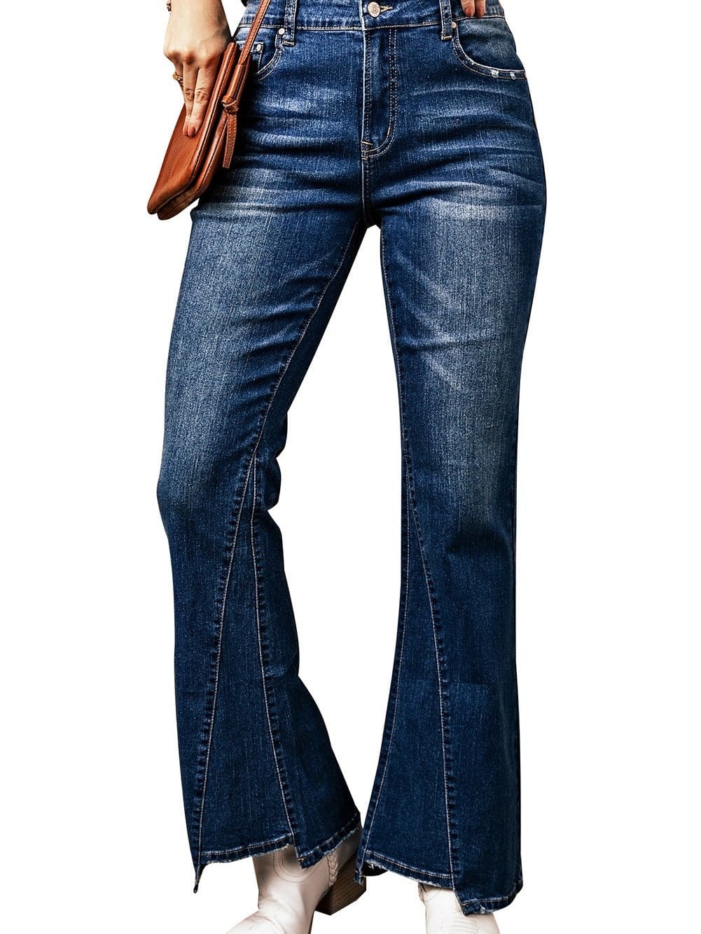 Bootcut Jeans with Center Seam