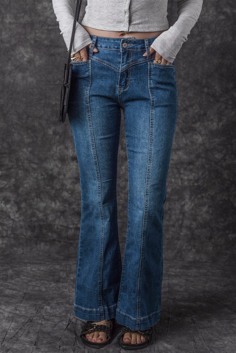 Bootcut Jeans with Center Seam