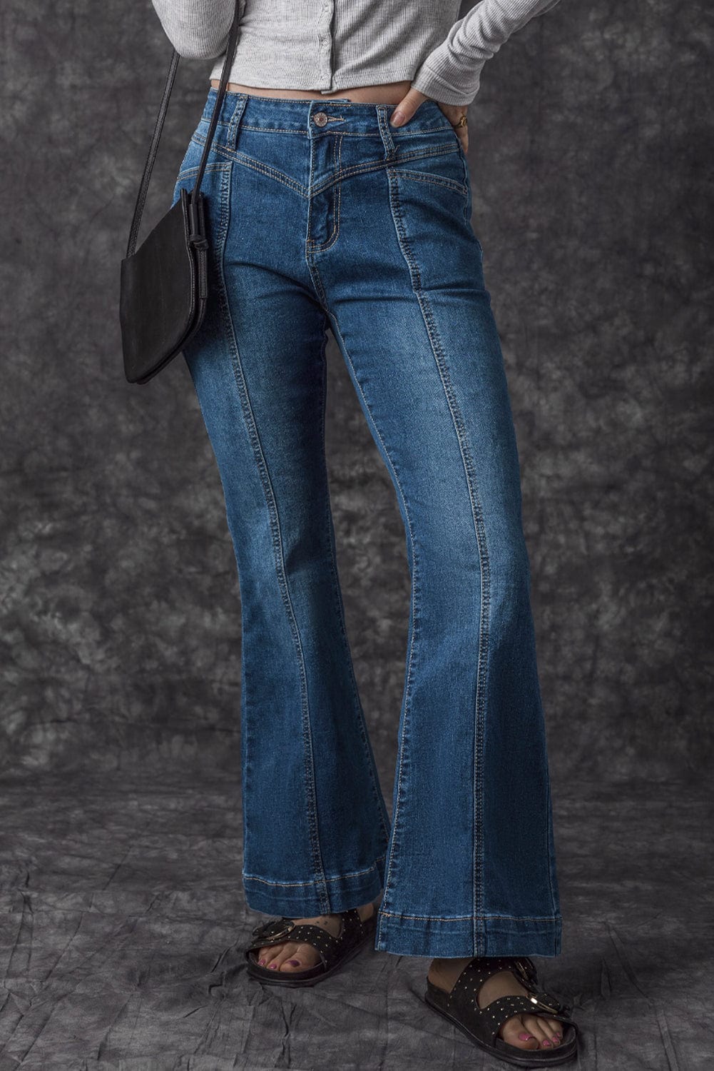 Bootcut Jeans with Center Seam