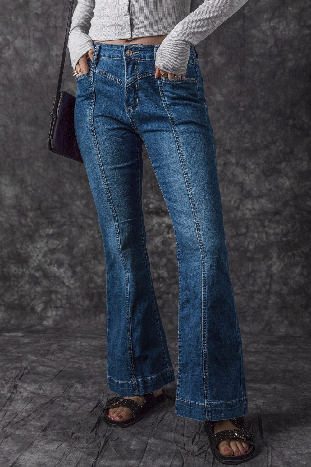 Bootcut Jeans with Center Seam