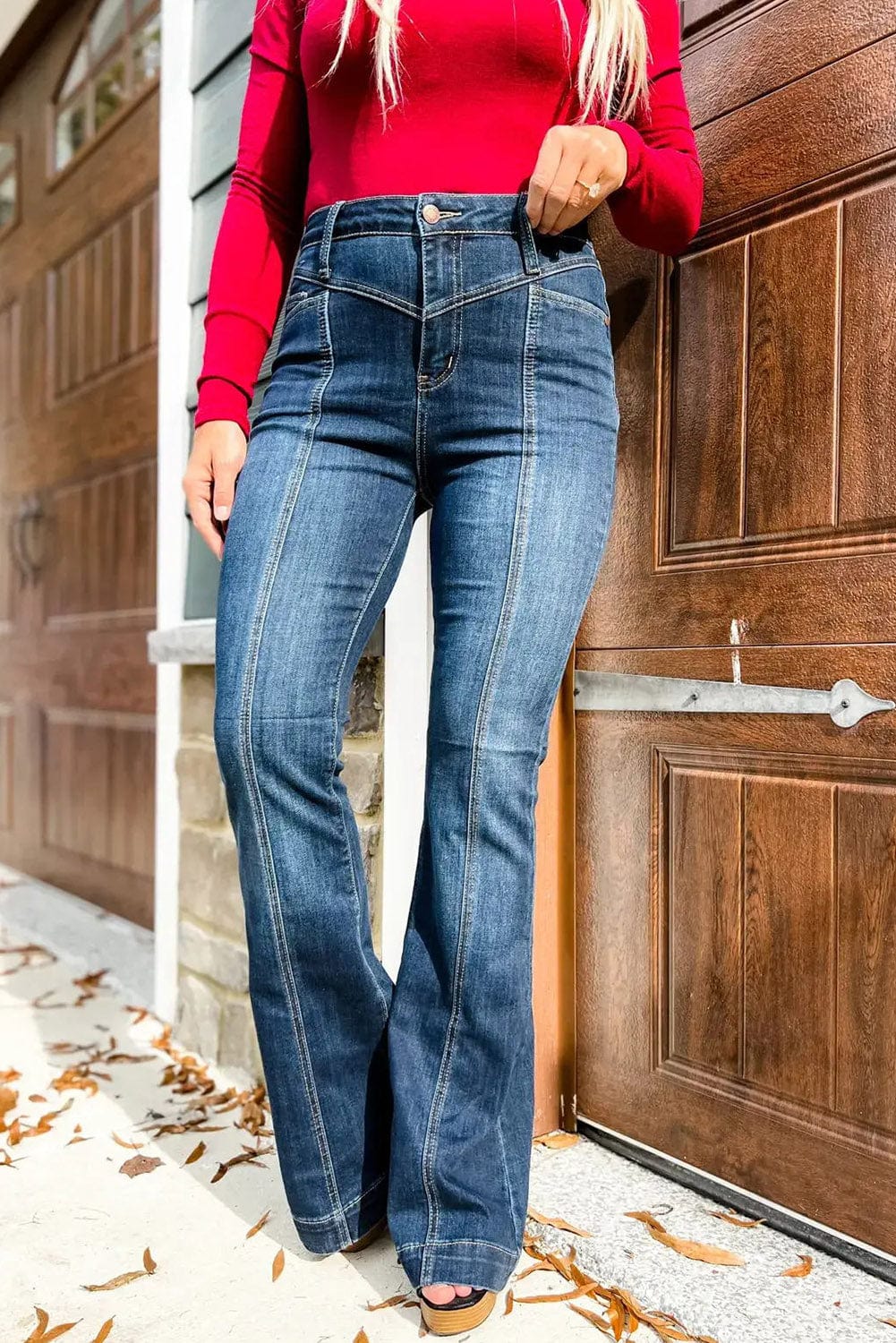Bootcut Jeans with Center Seam