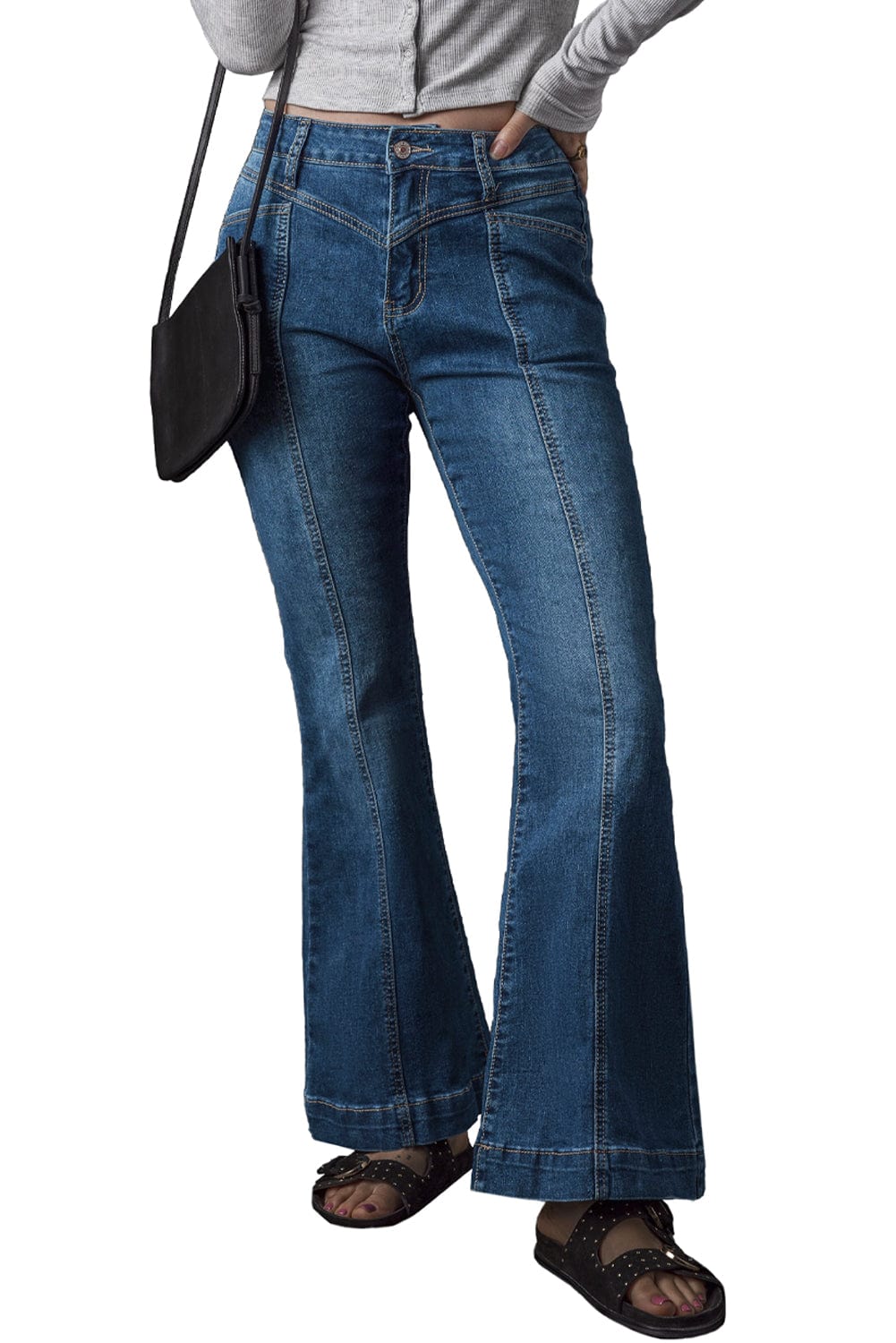 Bootcut Jeans with Center Seam