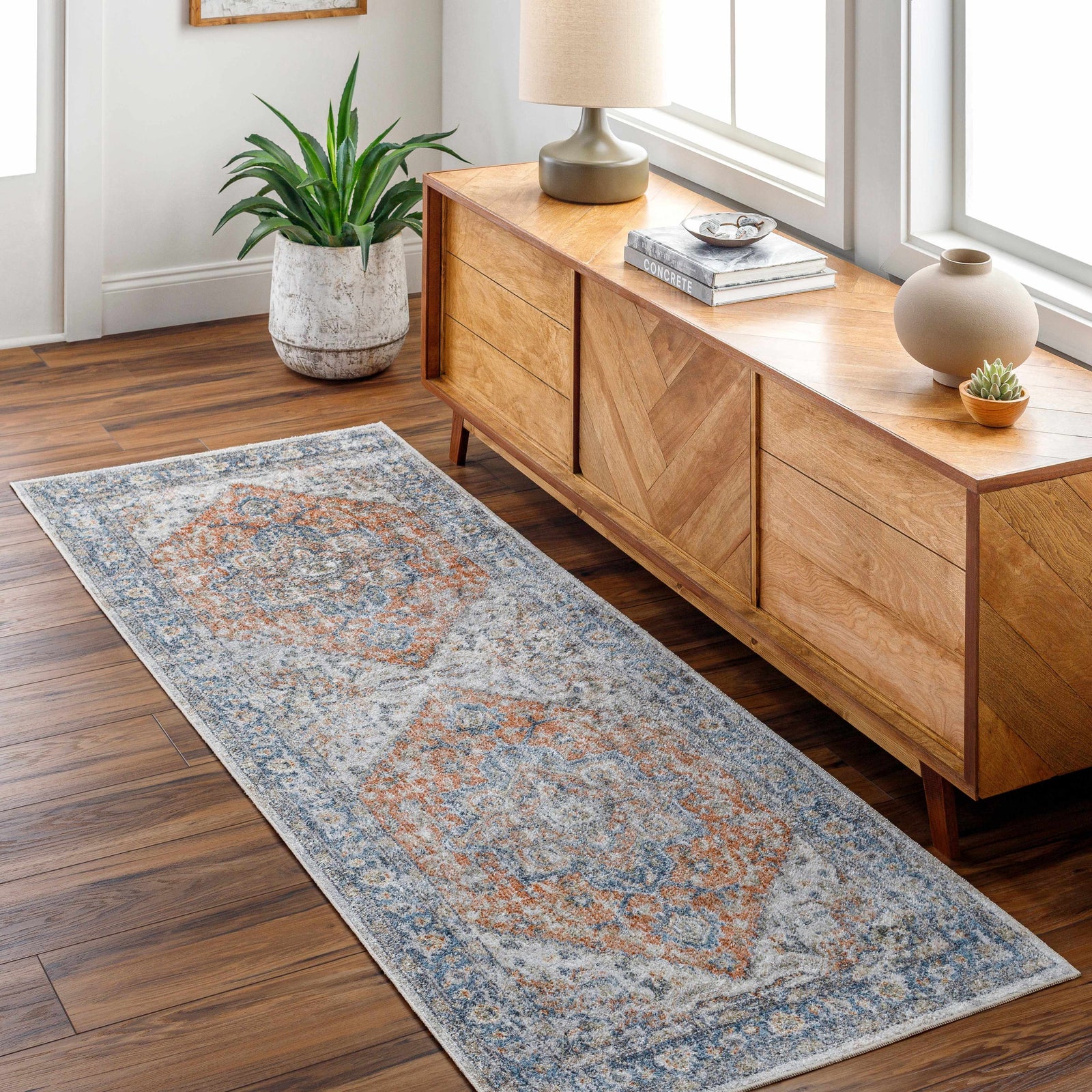 Alfombra lavable Ezri Rust