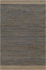 Alfombra de yute Elle de color azul marino